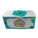 Capa Mesa Tecido Premium Sublimado Veste Fácil 0,70x1,40 Tema Volta as Aulas Colorido Decoração Infantil