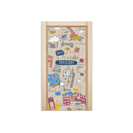 Capa De Porta Em Tecido Sublimado 2,0x0,8m C/ Elástico Decoração Tema Escola Decoração Profissões