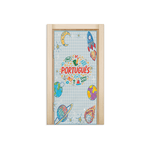 Capa De Porta Em Tecido Sublimado 2,0x0,8m C/ Elástico Decoração Tema Escola Decoração Profissões