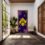 Capa De Porta Em Tecido Sublimado 2,0x0,8m C/ Elástico Decoração Tema Gamer Decoração Quarto Jogos Game Console Menino