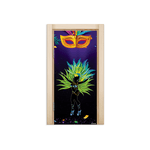 Capa De Porta Em Tecido Sublimado 2,0x0,8m C/ Elástico Decoração Tema Carnaval Festival Decorativo Samba Colorido