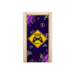 Capa De Porta Em Tecido Sublimado 2,0x0,8m C/ Elástico Decoração Tema Gamer Decoração Quarto Jogos Game Console Menino