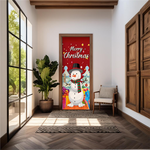 Capa De Porta Em Tecido Sublimado 2,0x0,8m C/ Elástico Decoração Tema Natal Merry Christmas Decoração Data Especial Copia Copia