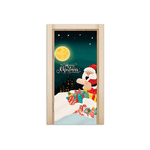 Capa De Porta Em Tecido Sublimado 2,0x0,8m C/ Elástico Decoração Tema Natal Merry Christmas Decoração Data Especial Copia Copia