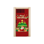 Capa De Porta Em Tecido Sublimado 2,0x0,8m C/ Elástico Decoração Tema Natal Merry Christmas Decoração Data Especial Copia Copia