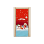 Capa De Porta Em Tecido Sublimado 2,0x0,8m C/ Elástico Decoração Tema Natal Merry Christmas Decoração Data Especial Copia Copia Copia