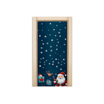 Capa De Porta Em Tecido Sublimado 2,0x0,8m C/ Elástico Decoração Tema Natal Merry Christmas Decoração Data Especial Copia