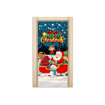 Capa De Porta Em Tecido Sublimado 2,0x0,8m C/ Elástico Decoração Tema Natal Merry Christmas Decoração Data Especial Copia Copia Copia