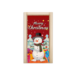 Capa De Porta Em Tecido Sublimado 2,0x0,8m C/ Elástico Decoração Tema Natal Merry Christmas Decoração Data Especial Copia Copia
