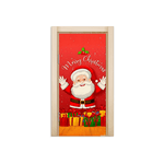 Capa De Porta Em Tecido Sublimado 2,0x0,8m C/ Elástico Decoração Tema Natal Merry Christmas Decoração Data Especial Copia Copia