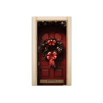 Capa De Porta Em Tecido Sublimado 2,0x0,8m C/ Elástico Decoração Tema Natal Merry Christmas Decoração Data Especial