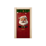 Capa De Porta Em Tecido Sublimado 2,0x0,8m C/ Elástico Decoração Tema Natal Merry Christmas Decoração Data Especial