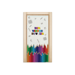 Capa De Porta Em Tecido Sublimado 2,0x0,8m C/ Elástico Decoração Tema Volta as Aulas Colorido Decoração Infantil