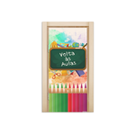 Capa De Porta Em Tecido Sublimado 2,0x0,8m C/ Elástico Decoração Tema Volta as Aulas Colorido Decoração Infantil