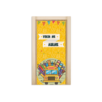 Capa De Porta Em Tecido Sublimado 2,0x0,8m C/ Elástico Decoração Tema Volta as Aulas Colorido Decoração Infantil