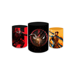 Trio Capas de Cilindros Sublimados Decorativo Tema Dead Pool Decoração Festa