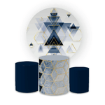 Kit Capa Painel Redondo + Trio Cilindros Decoração Festa e Comemoração 