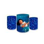 Trio Capas de Cilindros Sublimados Decorativo Tema Encanto Filme Decoração Festa Infantil Menina