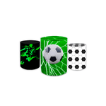 Trio Capas de Cilindros Sublimados Decorativo Tema Futebol Menino Decoração