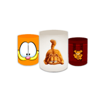 Trio Capas de Cilindros Sublimados Decorativo Tema Garfield Filme Decoração Festa Infantil