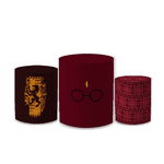 Trio Capas de Cilindros Sublimados Decorativo Tema Harry Potter Hogwarts Decoração Festa