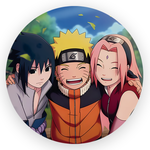 Capa Painel Redondo 1,5x1,5 de Festa Veste Fácil Sublimados Malha New Tema Naruto Anime Popular Decoração Festa Infantil