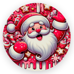 Capa Painel Redondo 1,5x1,5 de Festa Veste Fácil Sublimados Malha New Tema Natal Papai Noel Decoração Natalina