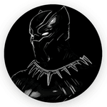 Capa Painel Redondo 1,5x1,5 de Festa Veste Fácil Sublimados Malha New Tema Heroi Pantera Negra Wakanda Marvel Decoração Festa