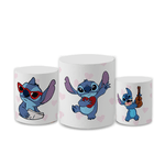 Trio Capas de Cilindros Sublimados Decorativo Tema Lilo e Stitch Decoração Festa Infantil