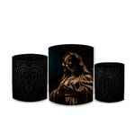 Trio Capas de Cilindros Sublimados Decorativo Tema Nossa Senhora Decoração