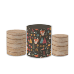 Trio Capas de Cilindros Sublimados Decorativo Tema Raposinha Decoração Festa