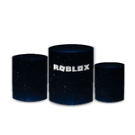 Trio Capas de Cilindros Sublimados Decorativo Tema Roblox Jogo Decoração Infantil