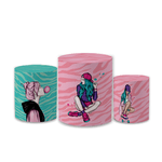 Trio Capas de Cilindros Sublimados Decorativo Tema Sad Girl Decoração Festa