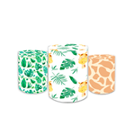 Trio Capas de Cilindros Sublimados Decorativo Tema Safari Decoração Festa Infantil