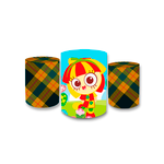 Trio Capas de Cilindros Sublimados Decorativo Tema Sitio do Pica Pau Amarelo Decoração