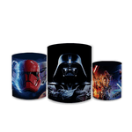Trio Capas de Cilindros Sublimados Decorativo Tema Star Wars Decoração Festa
