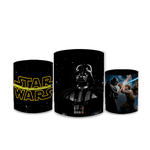 Trio Capas de Cilindros Sublimados Decorativo Tema Star Wars Decoração Festa