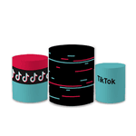 Trio Capas de Cilindros Sublimados Decorativo Tema Tik Tok Decoração Festa