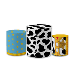 Trio Capas de Cilindros Sublimados Decorativo Tema Toy Story Decoração Festa