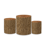 Trio Capas de Cilindros Sublimados Decorativo Tema Tronco Árvore Decoração Festa