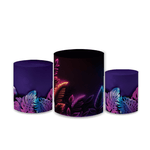 Trio Capas de Cilindros Sublimados Decorativo Tema Tropical Decoração Festa