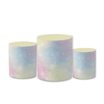Trio Capas de Cilindros Sublimados Decorativo Tema Unicornio Decoração Festa