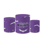 Trio Capas de Cilindros Sublimados Decorativo Tema Wandinha Addams Decoração Festa Infantil