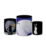Trio Capas de Cilindros Sublimados Decorativo Tema Wandinha Addams Decoração Festa Infantil