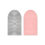 Capa Painel Romano Dupla Face Glitter Prata e Salmão