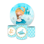 Kit Capa Painel + Trio Cilindros Princesa Baby Azul