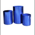 Trio Cilindro Metalizado Azul