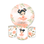 Kit Capa Painel + Trio Cilindro Bailarina Floral