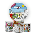 Kit Capa Painel Redondo + Trio Cilindros Tema Bobbie Goods