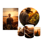 Kit Casadinho Capa Painel + Trio Capa Cilindros Tema Agro